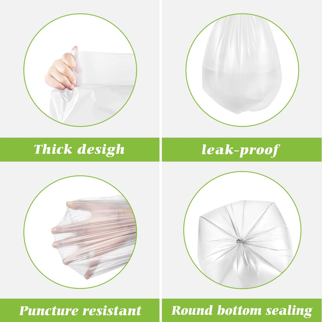 2.6 Gallon 330 Counts Strong Trash Bags Garbage Bags by Teivio