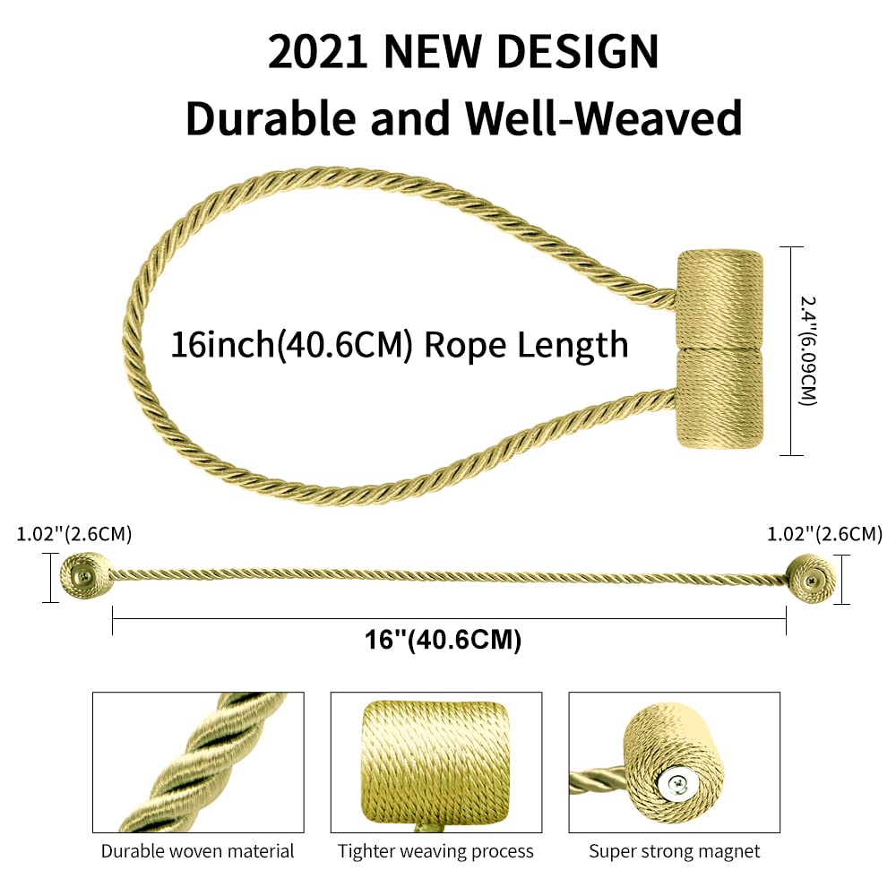 YUNGOO 18 Inch Strong Magnetic Curtain Tiebacks