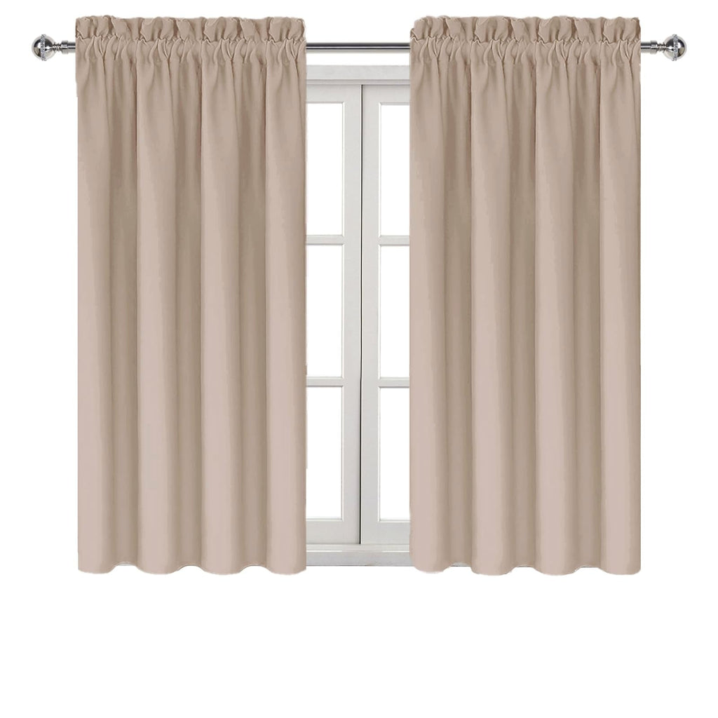 Blackout Curtains for Bedroom Living Room 38 x 54 Inch Long Camel (2 Count)