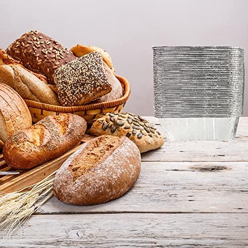 Waytiffer 100 Pack 1Lb mini Loaf Pans Disposable Aluminum Foil Bread Tins