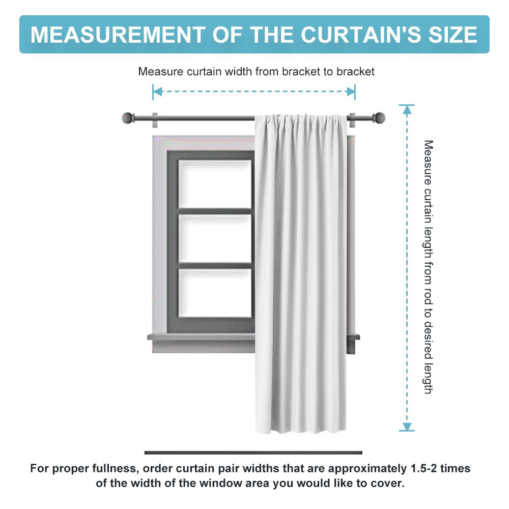 Curtains for Bedroom Living Room Nursery Office 72 inches Long