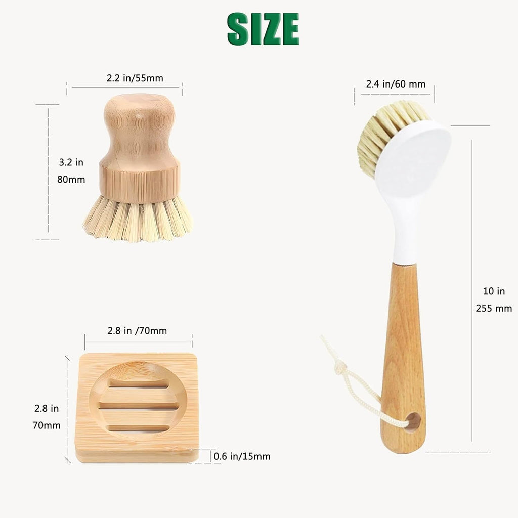 Bamboo Vegetable Brush (2 Count)