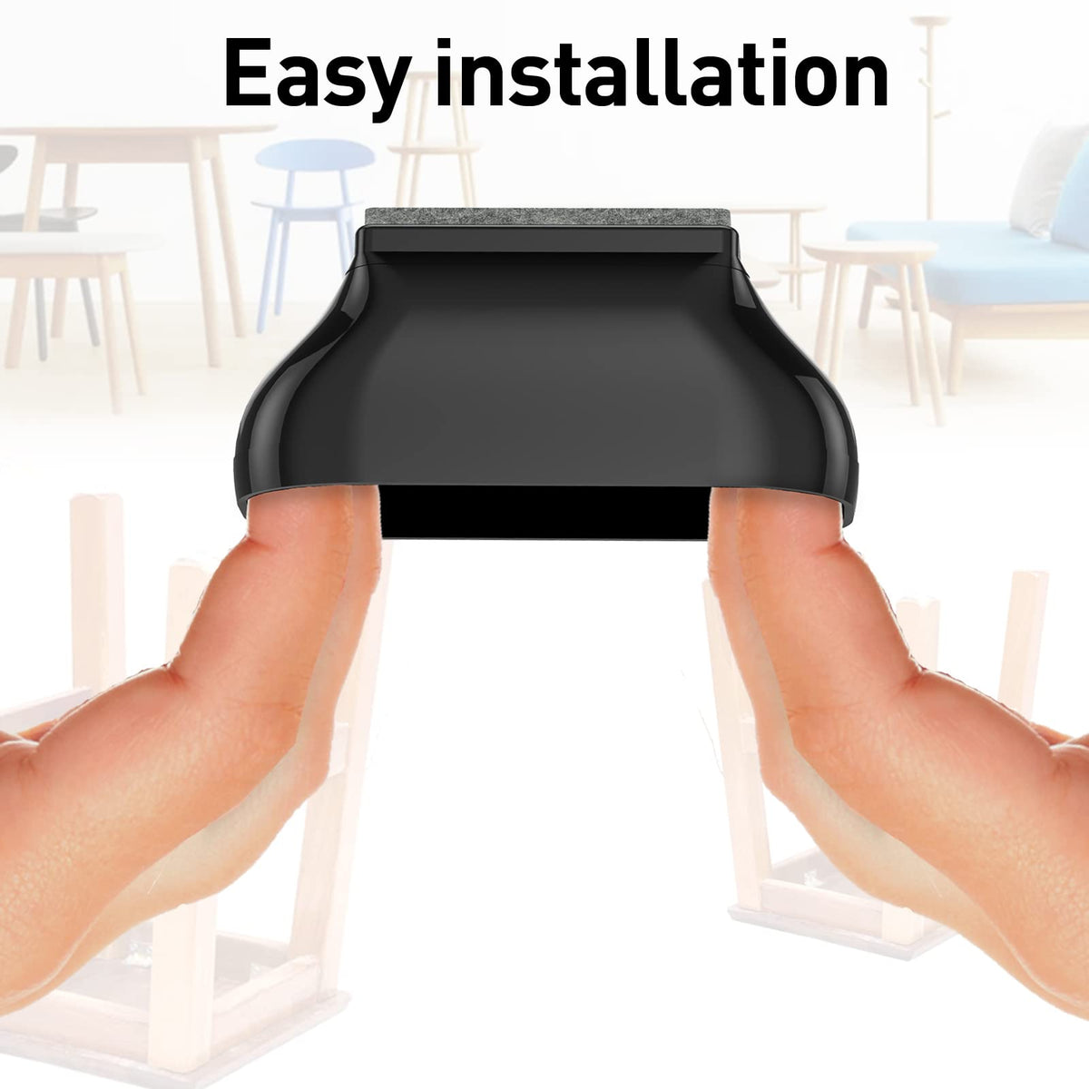 1" x 1 3 4" Rectangle Chair Leg Protectors for Hardwood Floors Silicone Covers to Protect Wood Tile Floors Felt Pads Furniture Leg Caps Reduce Noise (16 Count)