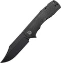 Petrified fish PFP03 Victor,3.58" K110 Satin Blade,140g Micarta Handel Flipper Liner lock Folding knife (Black Stonewashed)