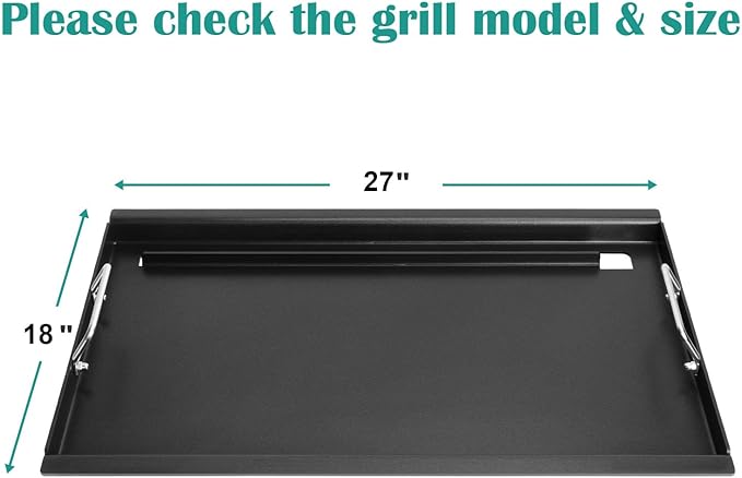 Full Size Griddle Inserts for Char-Broil Performance 5 Burner Series, Flat Top Griddle for Charbroil 463275517 463275717 463372017 463243518 463243519 Grill, Replace for G470-0002-W1 G470-0003-W1