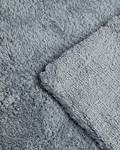 Adam's Borderless Grey Microfiber Towel (12pk) - Premium Ultra Soft Car Detailng Towel Cloths, 480gsm - Safe for Car Wash, Home Cleaning & Pet Drying Cloths (16 Inch x 16 Inch)