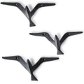Iron Cast Decorative Gull Bird Wall Mounted Coat Hooks (3 Count)