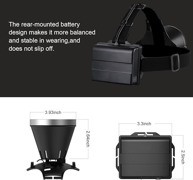 Super Bright Headlamp, Led Rechargeable Head Lamp with Battery Powered for Adult- Motion Sensor Headlamps Flashlight Waterproof Searchlight for Outdoor Hunting