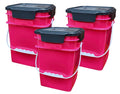 4 Gallon Square Food Grade Bucket Pail with Plastic Handles and Lid