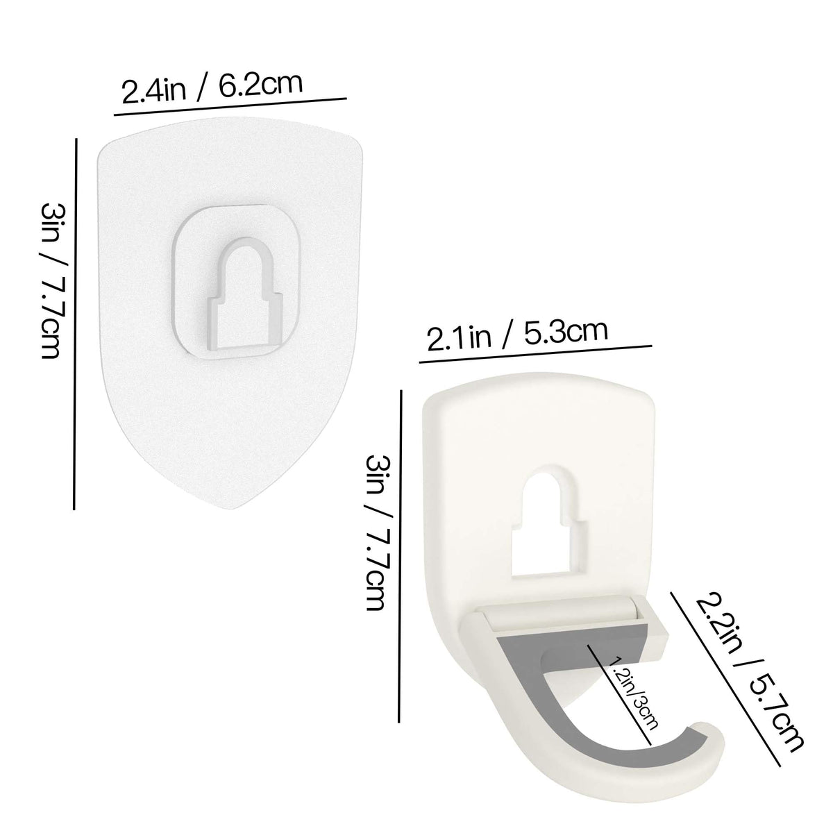 Broom Holder Wall Mount Self Adhesive (5 Count)