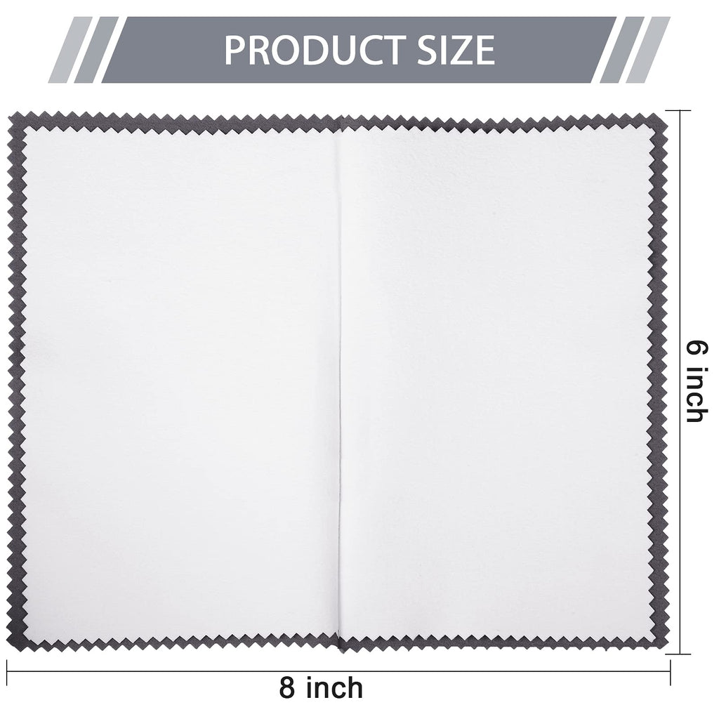 6 Pcs Silver Jewelry Polishing Cloths 6 x 8 inches Jewelry Cleaning Cloth Sterling Polish Cloths for Jewelry