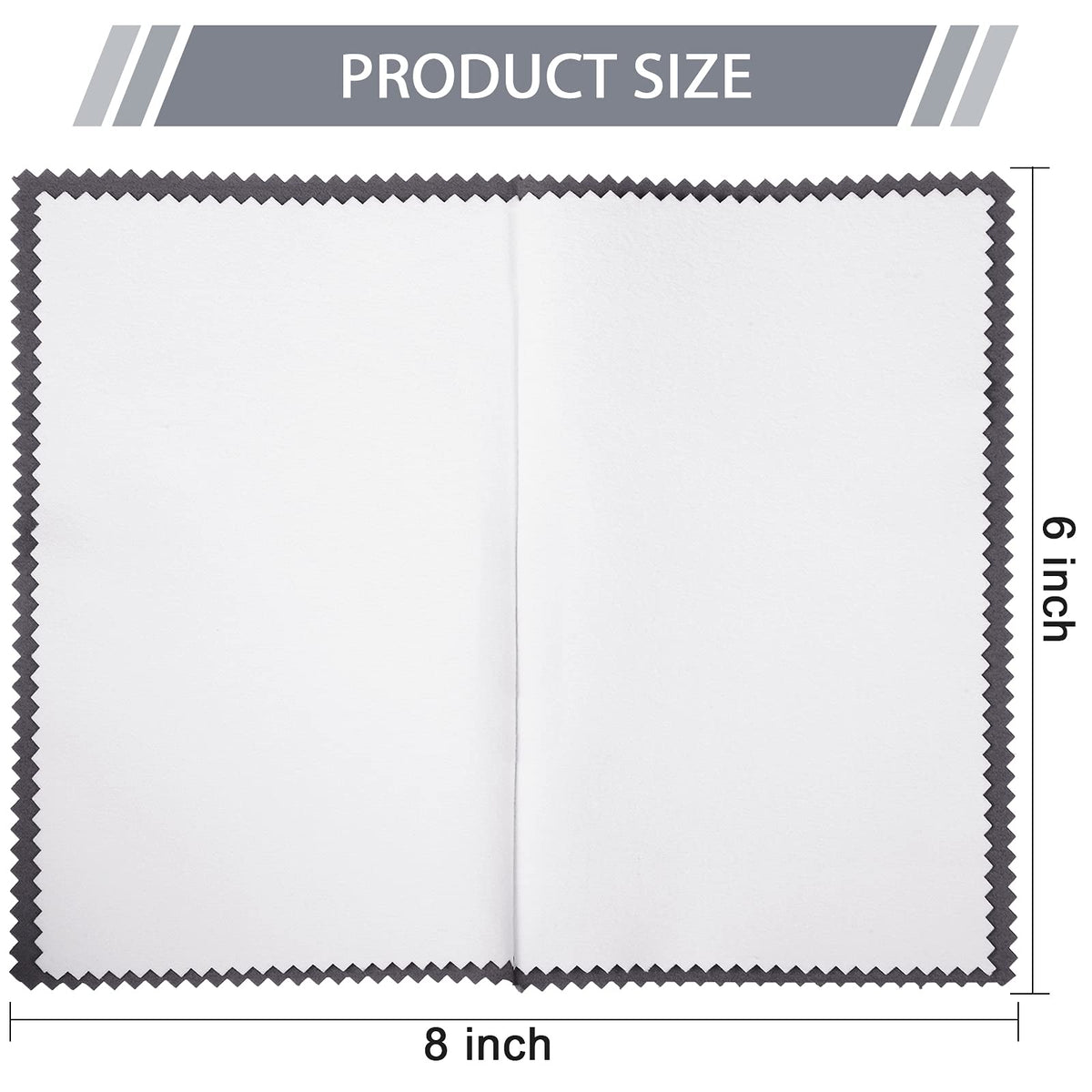 6 Pcs Silver Jewelry Polishing Cloths 6 x 8 inches Jewelry Cleaning Cloth Sterling Polish Cloths for Jewelry