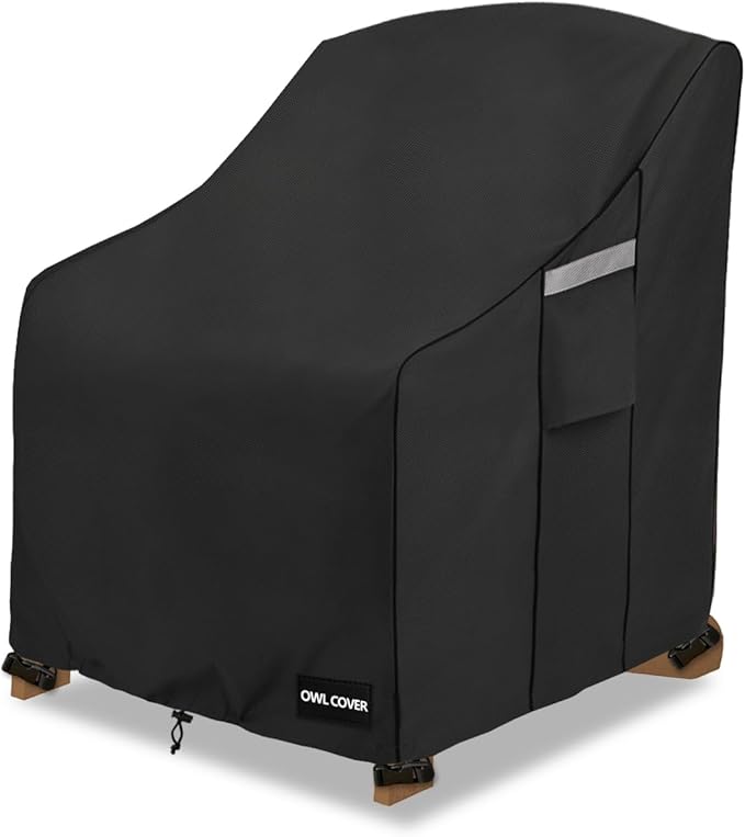 Outdoor Chair Covers 37"W x 40"D x 36"H,600D Heavy Duty Waterproof Patio Chair Cover,Outdoor Furniture Covers for Lawn/Garden Chiar,Black