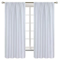 Rod Pocket Room Darkening Curtains for Bedroom 63 Inches Long