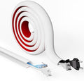 Cord Hider Raceway Kit, 78 inch Wall Cable Hider for 1-2 Cable, Silicone Material Hiding Wall Mount TV Powers Cords in Home Office, W0.75 H0.5in White