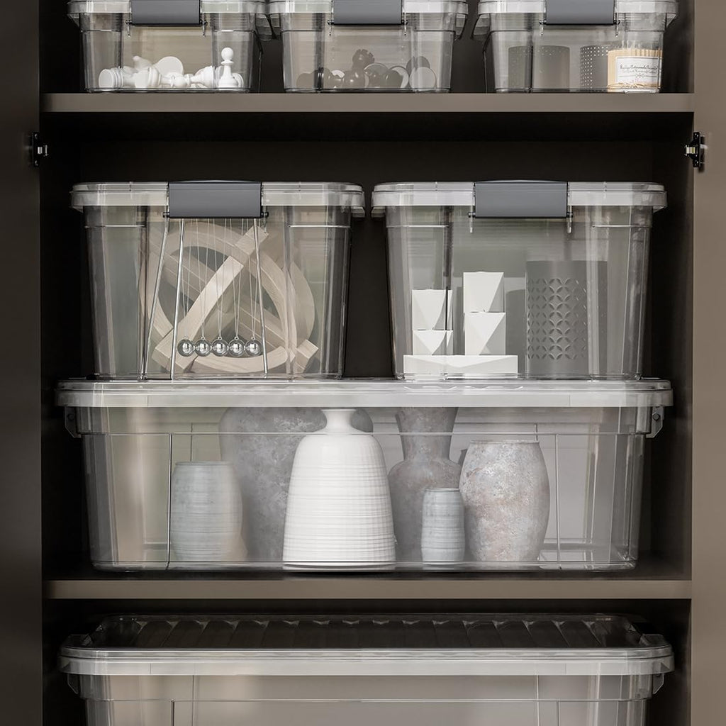 1.85 Quart Clear Plastic Storage Boxes with Lids (5 Count)