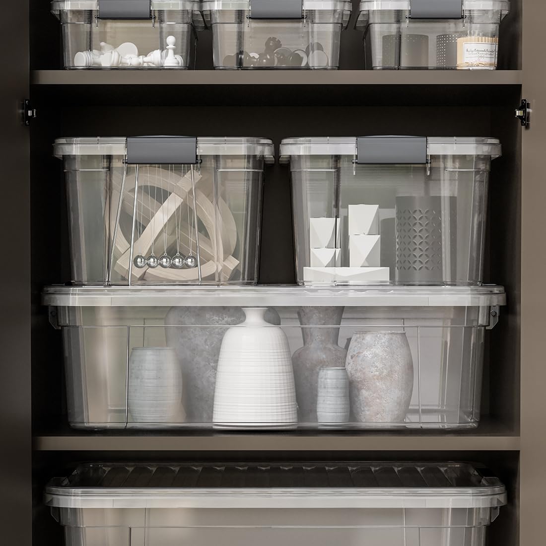 1.85 Quart Clear Plastic Storage Boxes with Lids (5 Count)