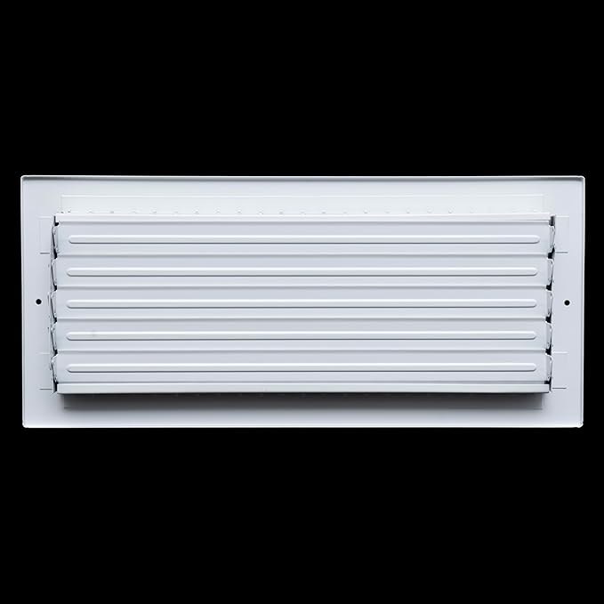 [3 Pack] Fits 16x6 Duct Opening Steel Adjustable Air Supply Grille by Handua | Register Vent Cover Grill for Sidewall and Ceiling | White | Out. Dim.: 17.75" X 7.75"
