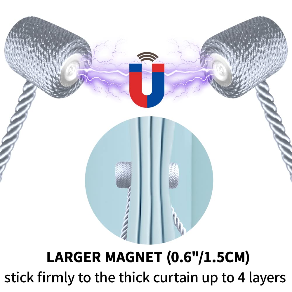 18 Inch Strong Magnetic Curtain Tiebacks (4 Count)