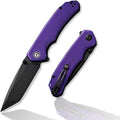 CIVIVI Brazen Folding Pocket Knife,3.5-Inch Tanto D2 Plain Blade,G-10 Outdoor Camping Hiking Knife with Thumb Studs and Flipper Opener,Unique Tool Gift for EDC Men Women C2023D