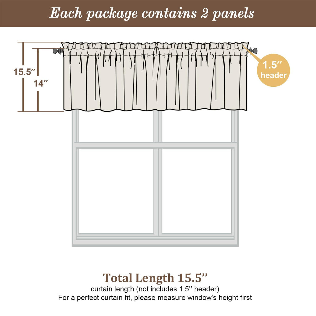 Sheer Lilac Valances for Windows 2 Pack (2 Count)