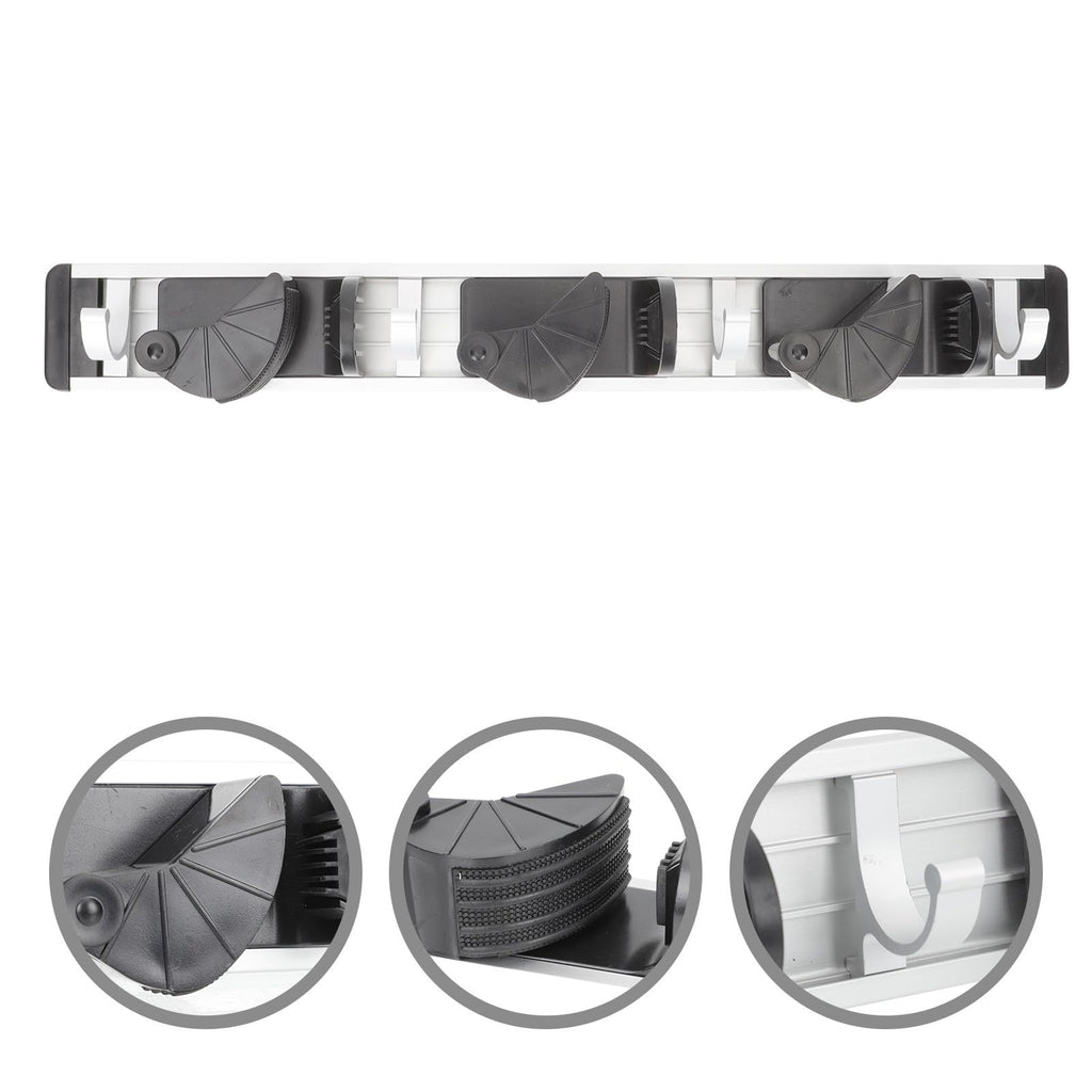 Space Aluminum Mop and Broom Holder Wall