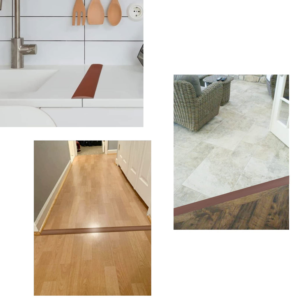 Floor Door Flat Transition Strip & Self Adhesive Floor Vinyl Floor Edge Trim Laminate Floor Gap Covering Joining Strip