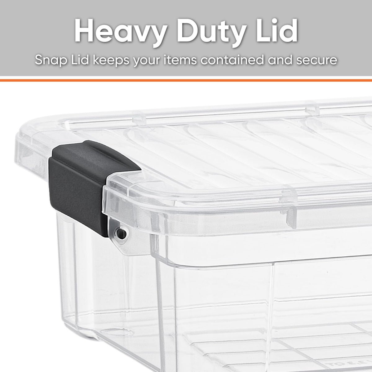 4.5 Quart Clear Plastic Storage Containers with Lids (18 Count)