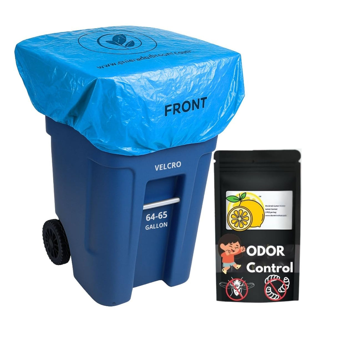 Elastic Trash Can Cover (3 Count)