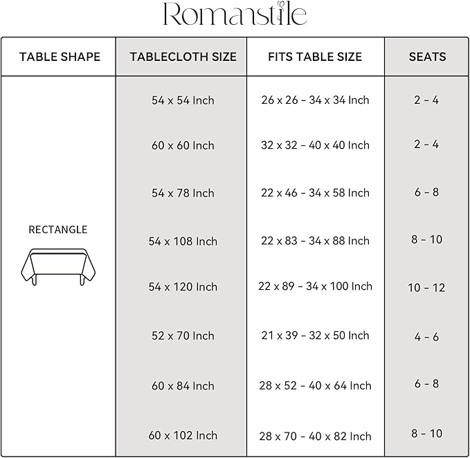 Romanstile Rectangle Vinyl Tablecloth, 100% Waterproof Buffalo Gingham Plastic Table Cloth, Heavy Duty Wipeable Checkered Table Covers for Outdoor, Camping, Picnic, Patio - 60 x 120, Coffee and White