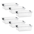 Clear Storage Boxes with Lids (6 Count)