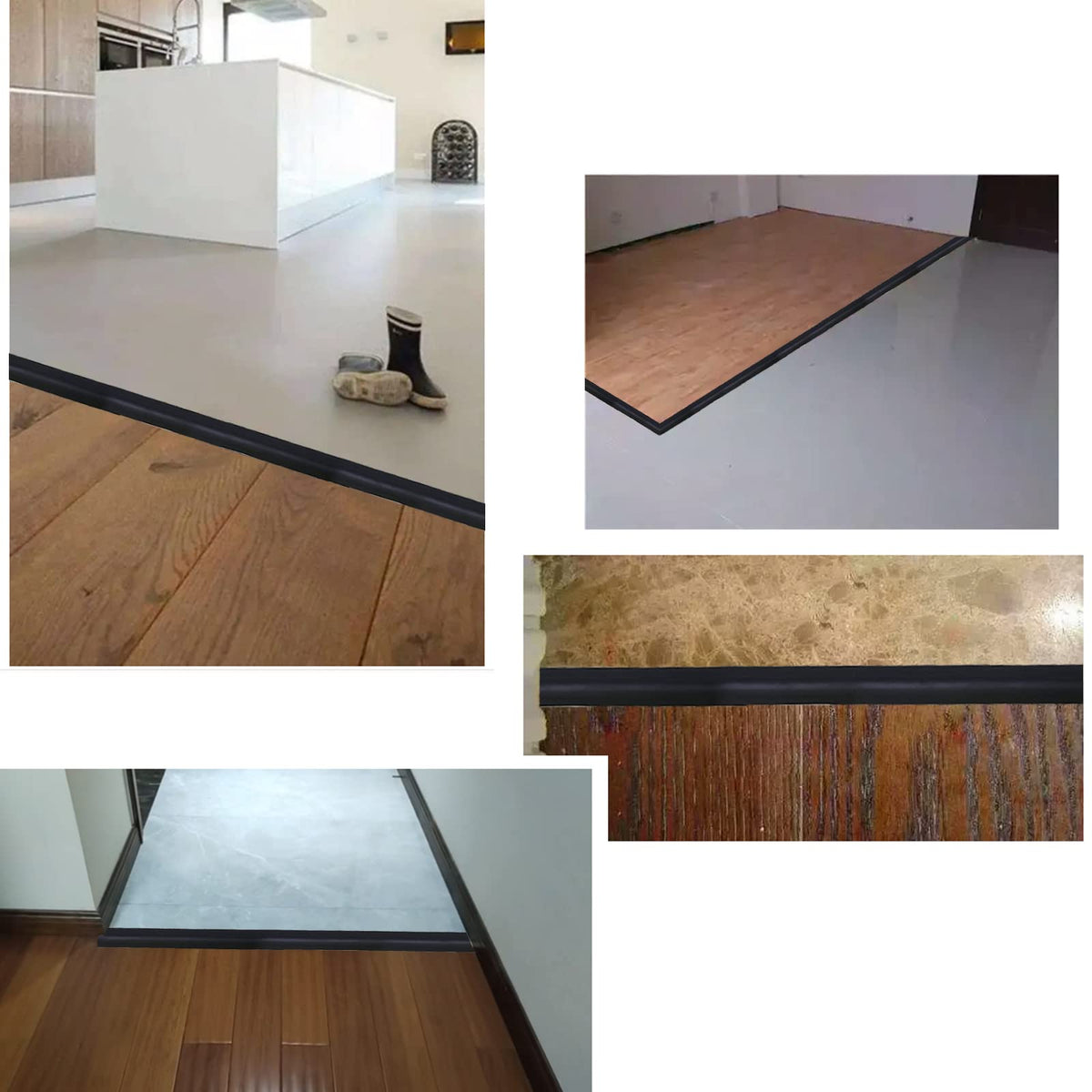 Floor Transition Strip & Self Adhesive Floor Vinyl Floor Edge Trim Laminate Floor Gap Covering Joining Strip (3.28 Foot)