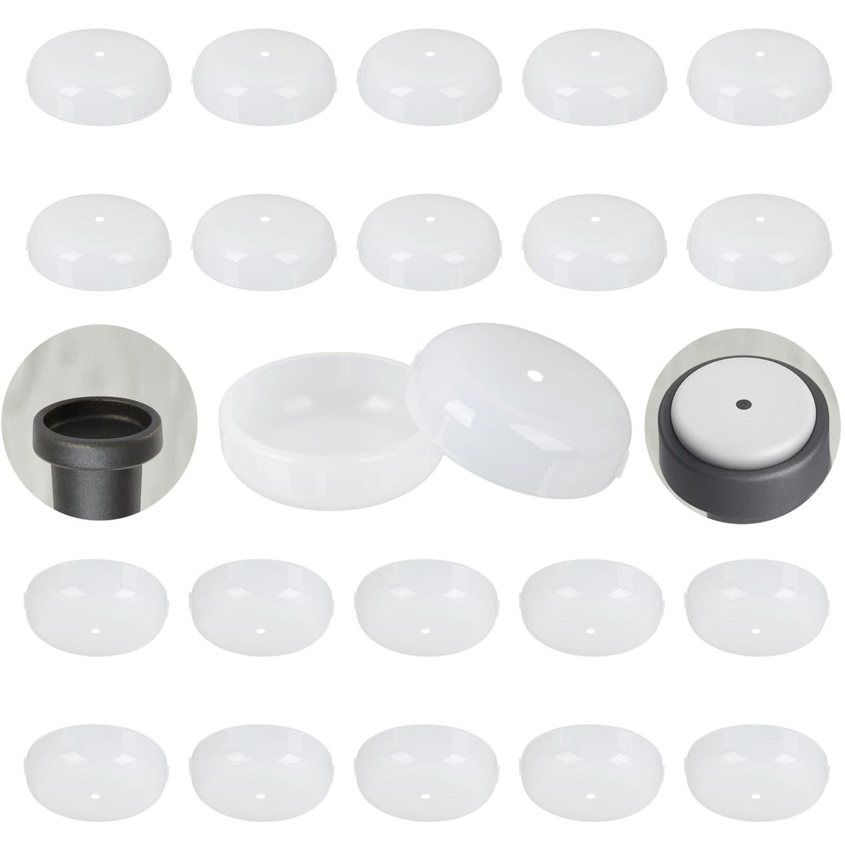 Wrought Iron Patio Furniture Feet Caps (24 Count)