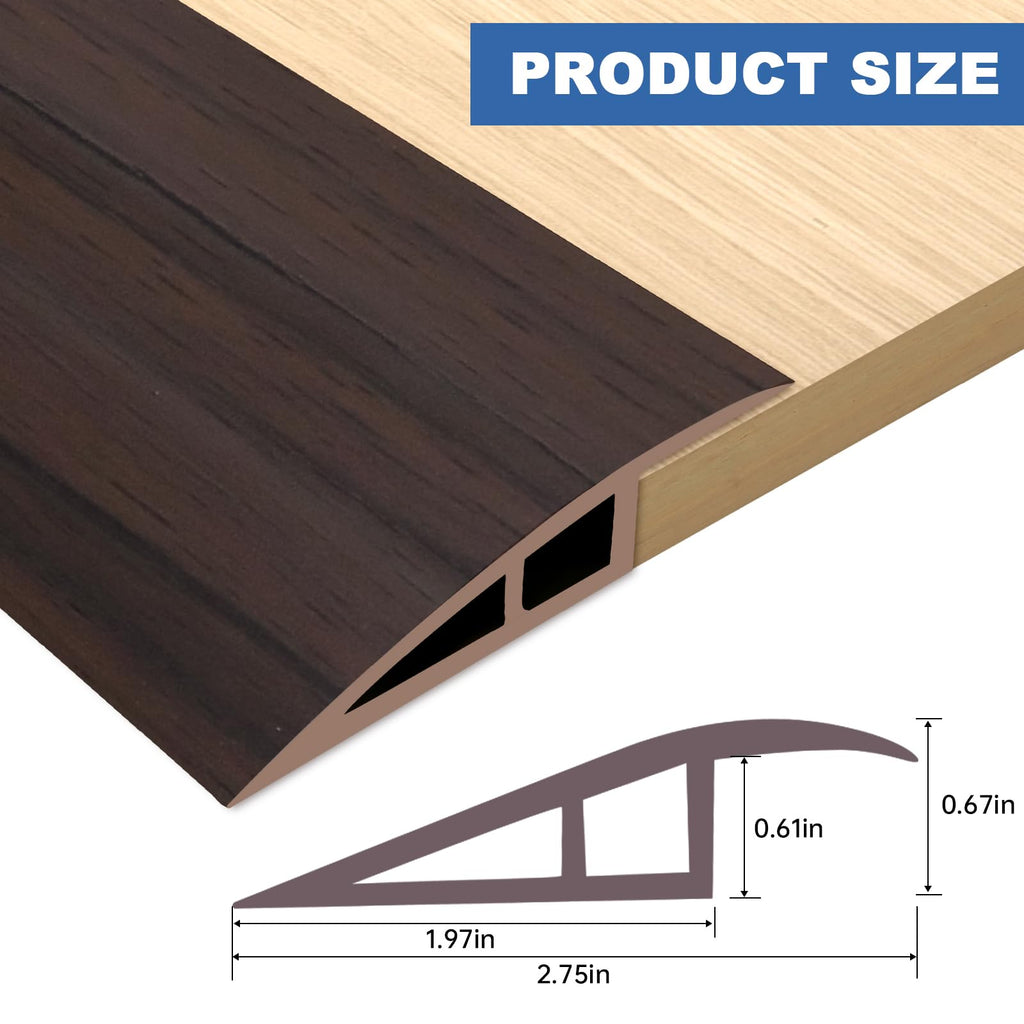 Vinyl Floor Transition Strip Self Adhesive Door Threshold Strip (6.6 Foot)
