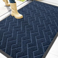 OLANLY Front Door Mat Outside 47x32, All-Season Absorbent Rubber Doormat