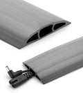 Bates- Floor Cord Cover, 6ft, Cable Cavity 0.6" (W) x 0.31" (H), Heavy Duty Wire Protector, PVC Extension Cords Hider, Protect Cords, Prevent Cable Trips, Cord Hider for Office, Home, Outdoor