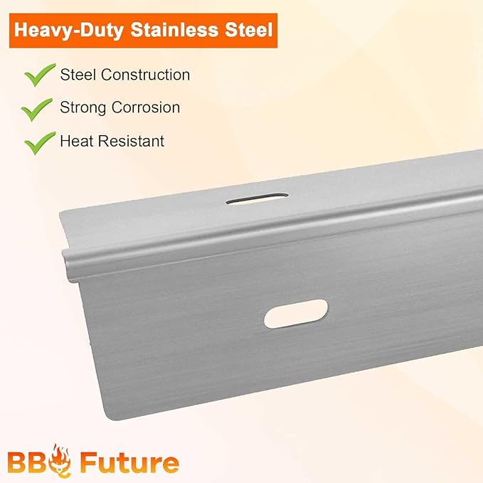 MixRBBQ Stainless Steel 7-Pack Heat Plates and 4-Pack Burner BBQ Replacement Part Kit for Prestige 500 and Napoleon Grill Rogue Series