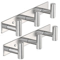Silvery Hat and Coat Wall Mount Rack (2 Count)
