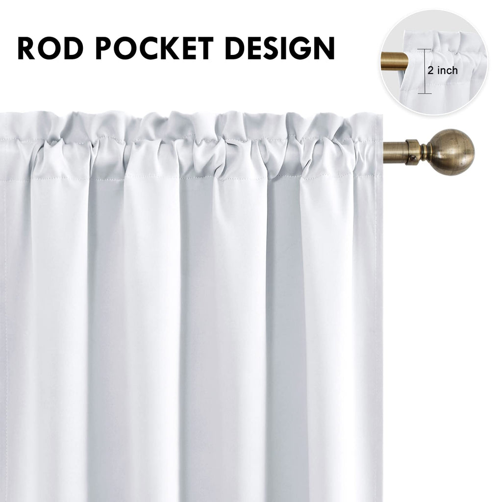 Blackout Curtains for Bedroom Living Room 52 x 84 Inch Long 2 Panels (2 Count)