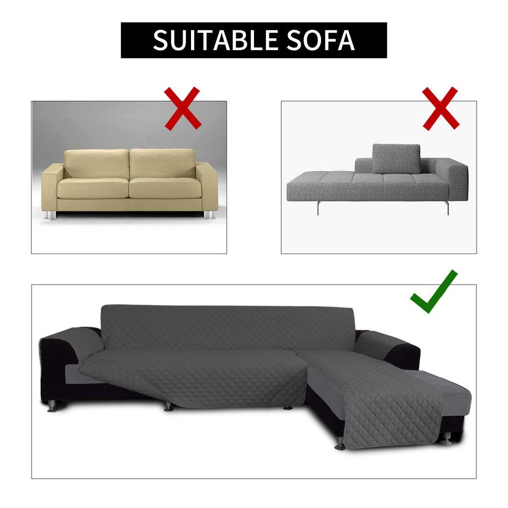 Sectional Couch Covers for Dogs L Shape Sofa Cover Reversible Sofa Slipcover Chaise Lounge Cover Furniture Protector Cover for Pets Dog Cat