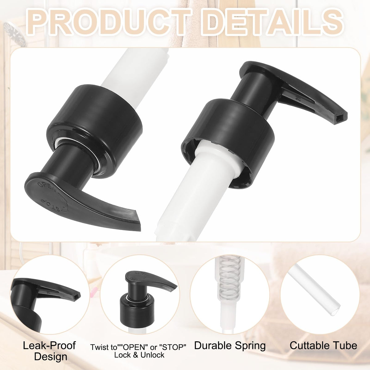 12Pcs Soap Dispenser Pump Head for Standard 24 (12 Count)
