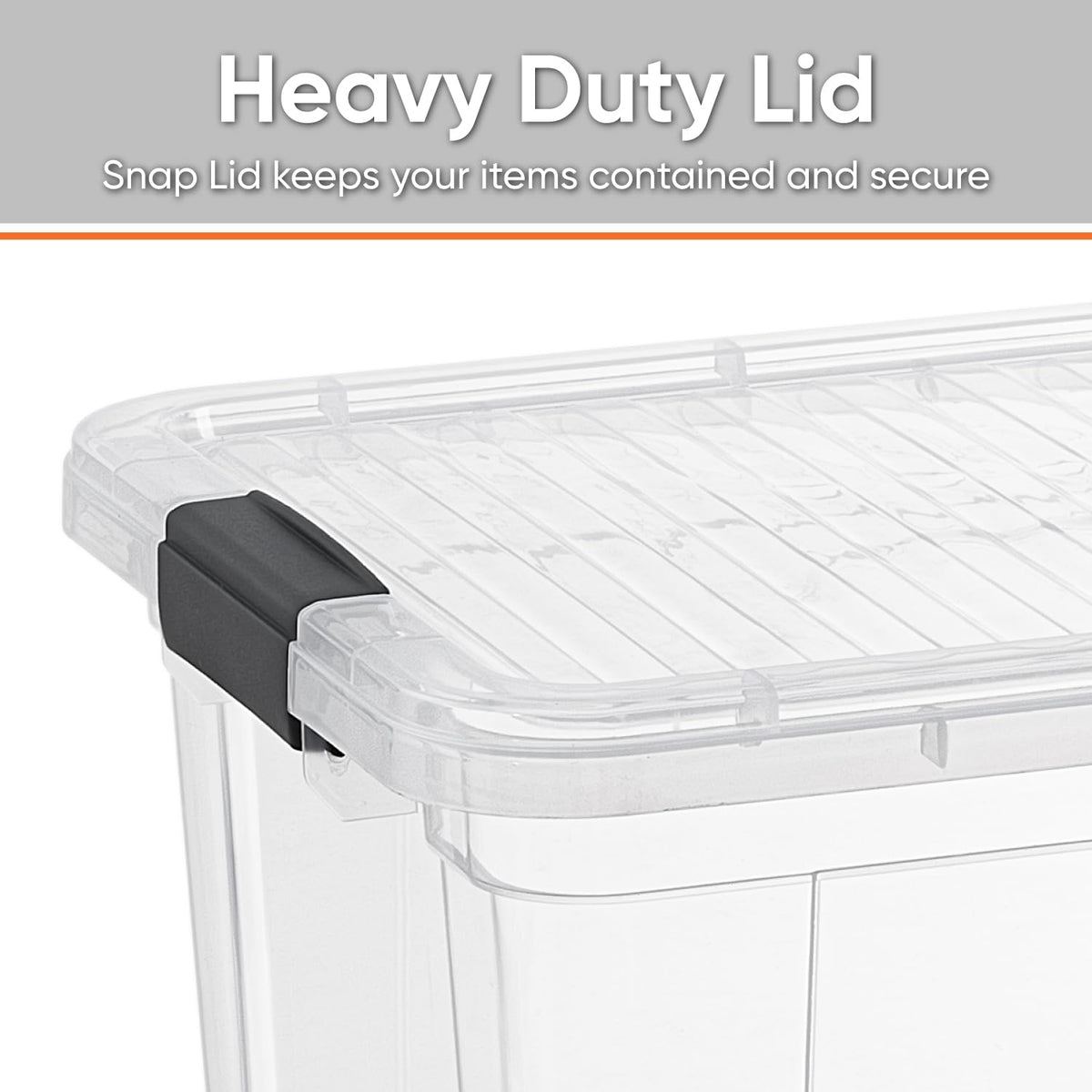 21 Quart Clear Plastic Storage Boxes with Lids