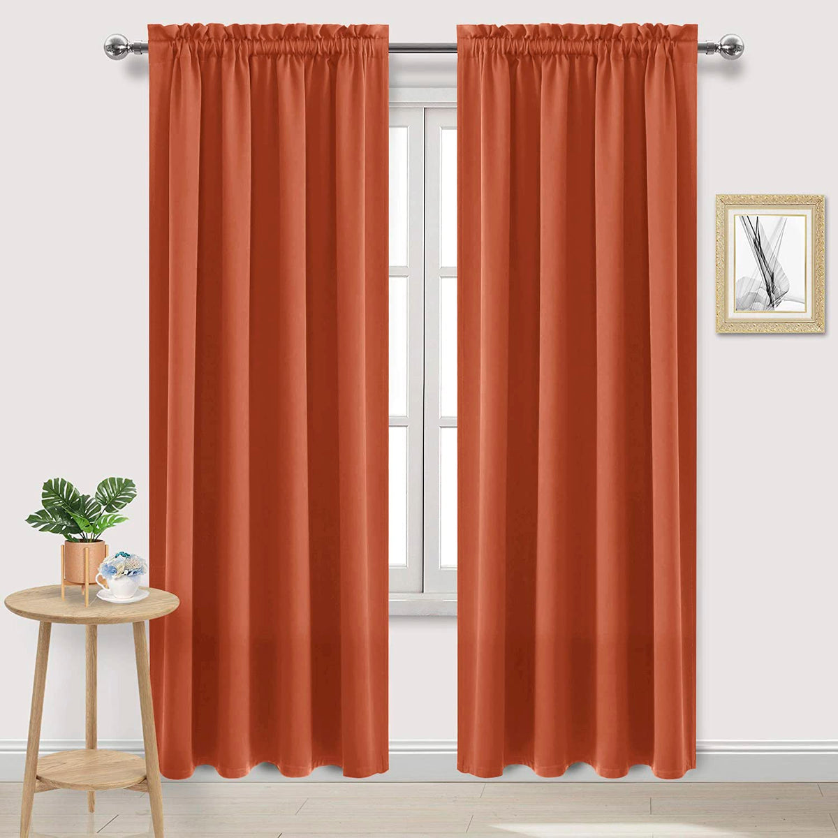 Blackout Curtains for Bedroom Living Room 52 x 84 Inch Long 2 Panels (2 Count)