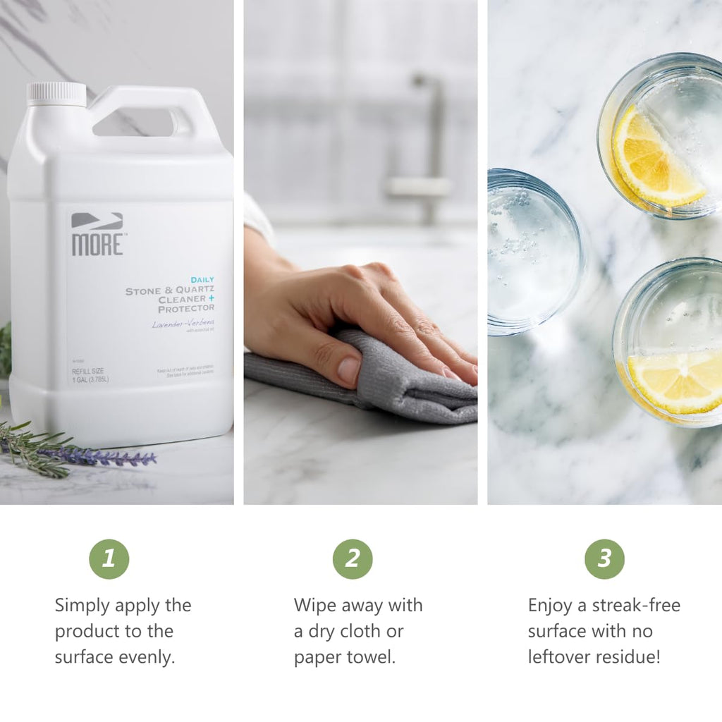MORE Stone & Quartz Cleaner + Protector (128 Fl Oz)