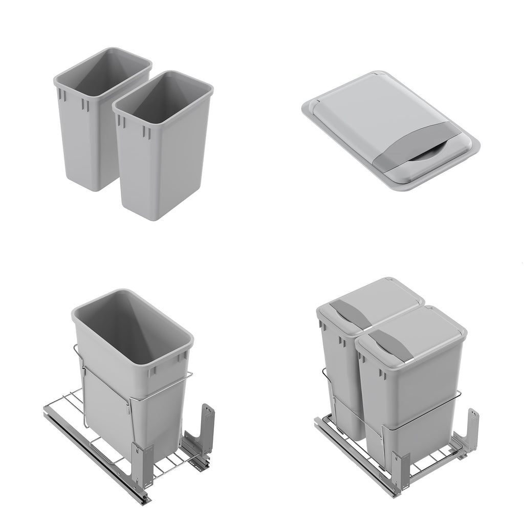 Dowell 2 Pack 35Qt Wastebasket Trash Container (2 Count)