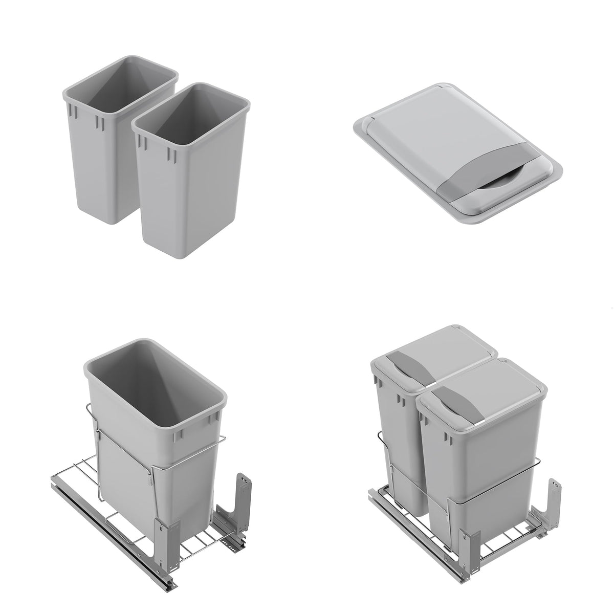 Dowell 2 Pack 35Qt Wastebasket Trash Container (2 Count)