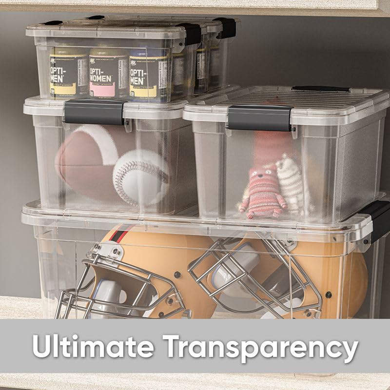 Clear Storage Boxes with Lids (8 Count)