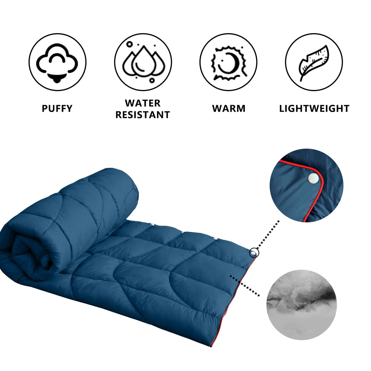 marshmallow dream Camping Blanket,MINI Puffy Blanket Lightweight Windproof Water Resistant for Outdoors,Hiking,Beach,Car,Picnic,Stadium