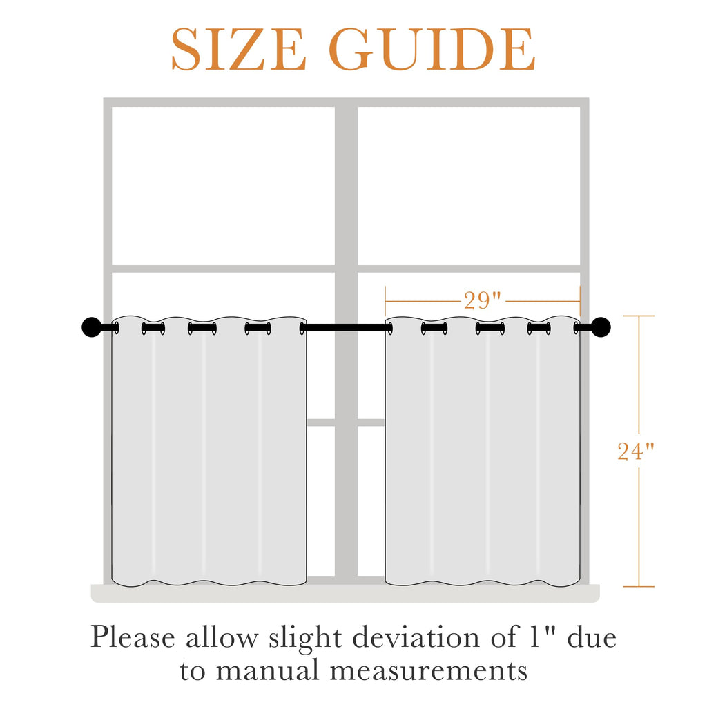Pure White Room Darkening Small Curtains (2 Count)