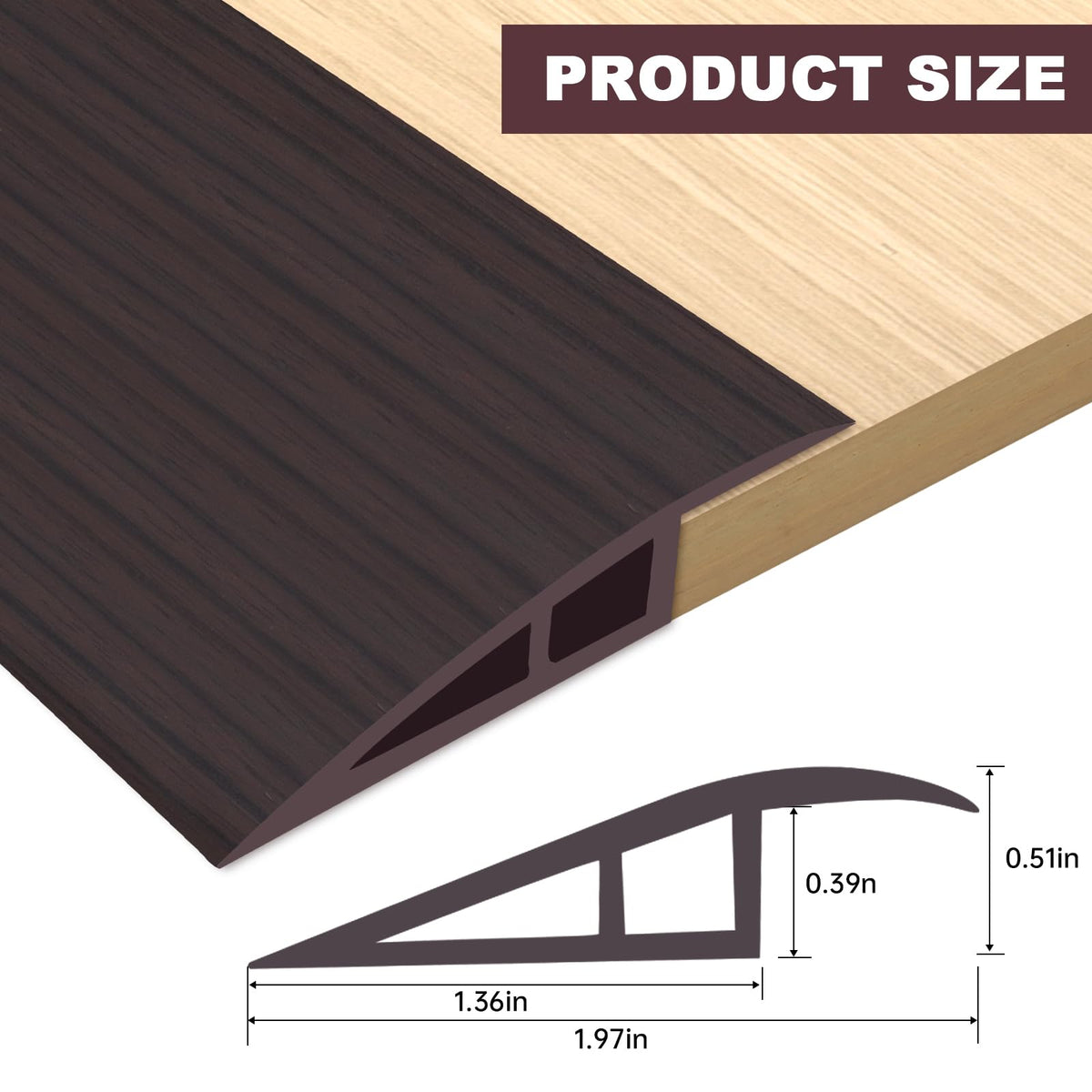 Vinyl Door Threshold Flooring Transition Strip Self Adhesive Carpet Edging Strip for Laminate Doorway Edge Threshold from 1